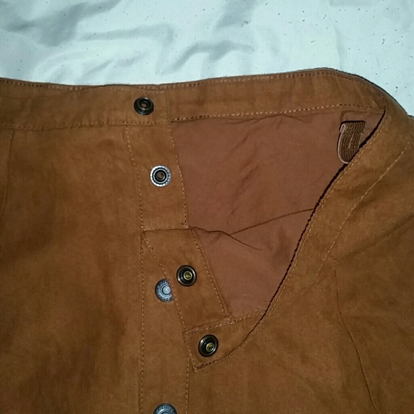BROWN SUEDE SKIRT - Picture 3 of 5